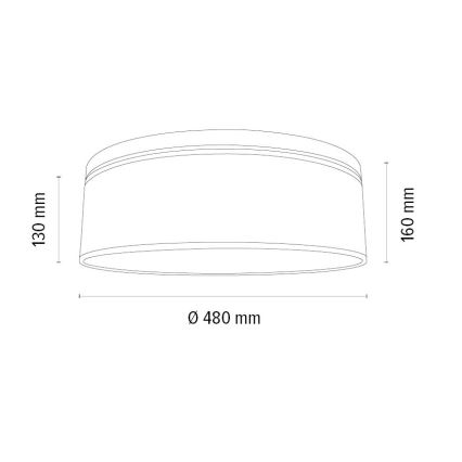 Plafondlamp BENITA 2xE27/25W/230V diameter 48 cm bruin/eiken – FSC gecertificeerd