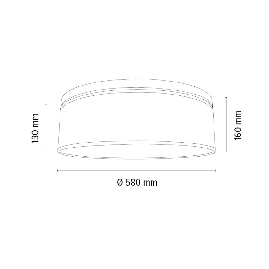 Plafondlamp BENITA 4xE27/25W/230V diameter 58 cm wit/eiken