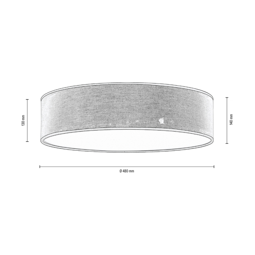 Plafondlamp NEGRO 4xE27/25W/230V 48 cm - FSC-gecertificeerd