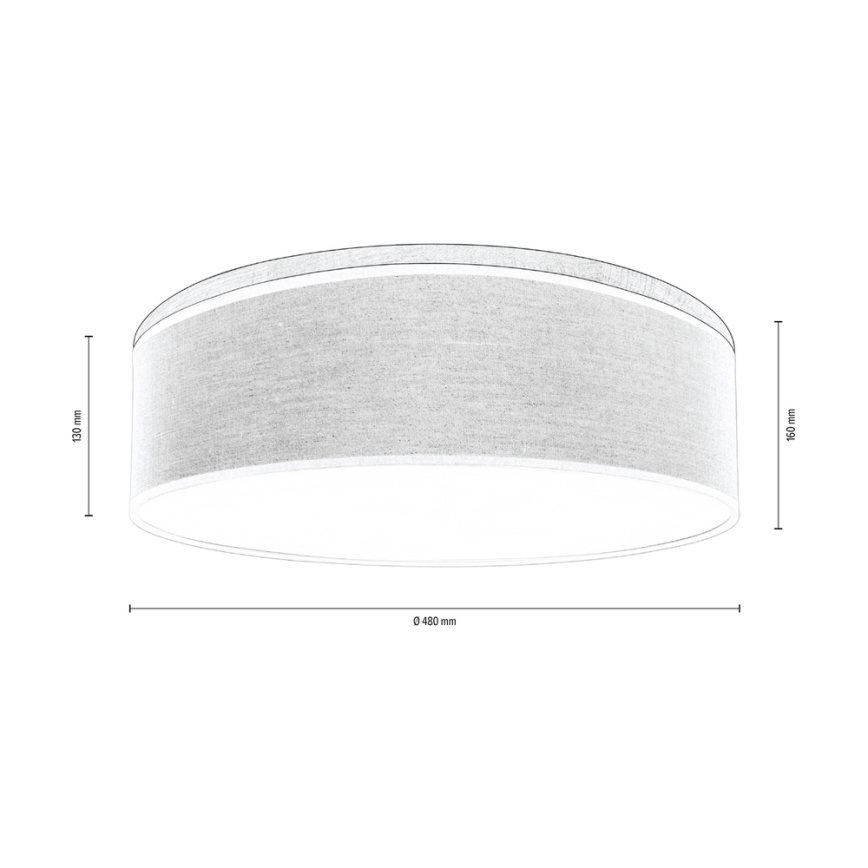 Plafondlamp BOHO 3xE27/25W/230V diameter 48 cm eiken