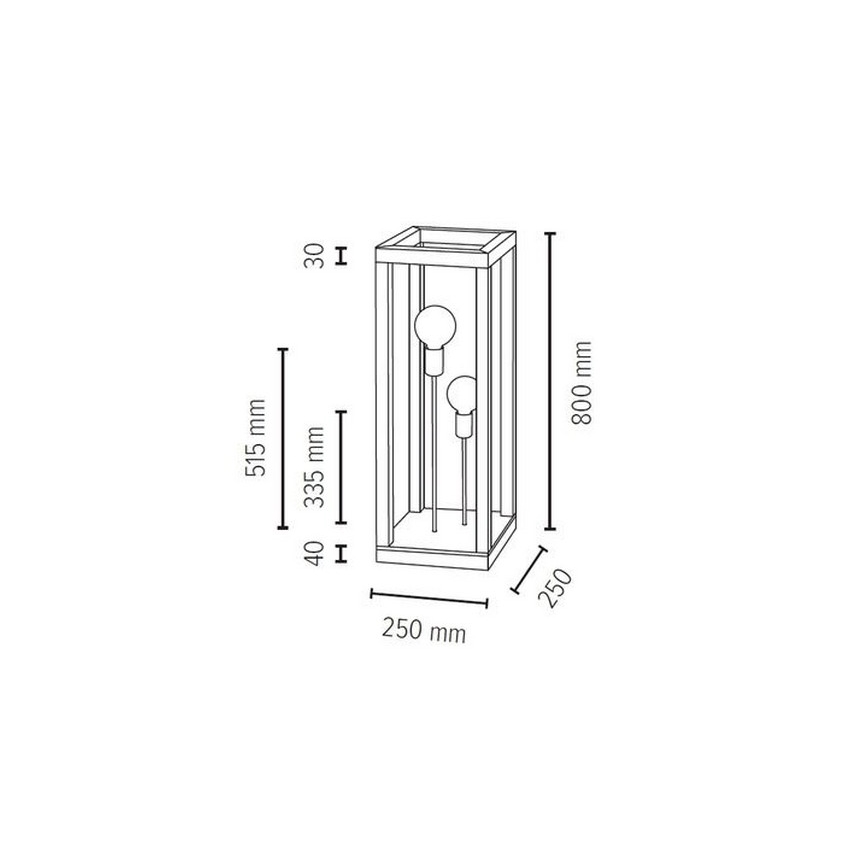 Vloerlamp KAGO 2xE27/60W/230V mat eiken - FSC-gecertificeerd
