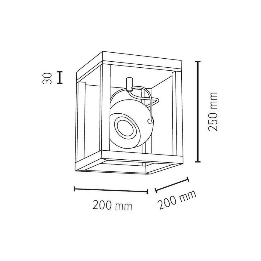 LED Plafondlamp ROY 1xGU10/5W/230V mat eiken - FSC-gecertificeerd