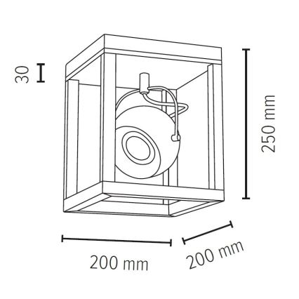 LED Plafondlamp ROY 1xGU10/5W/230V mat eiken - FSC-gecertificeerd