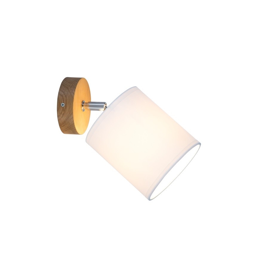Wandlamp APRILLIA 1xE27/25W/230V eiken wit - FSC-gecertificeerd