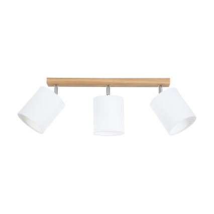Plafondspot APRILLIA 3xE27/25W/230V eiken wit