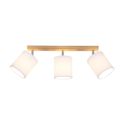 Plafondspot APRILLIA 3xE27/25W/230V eiken wit