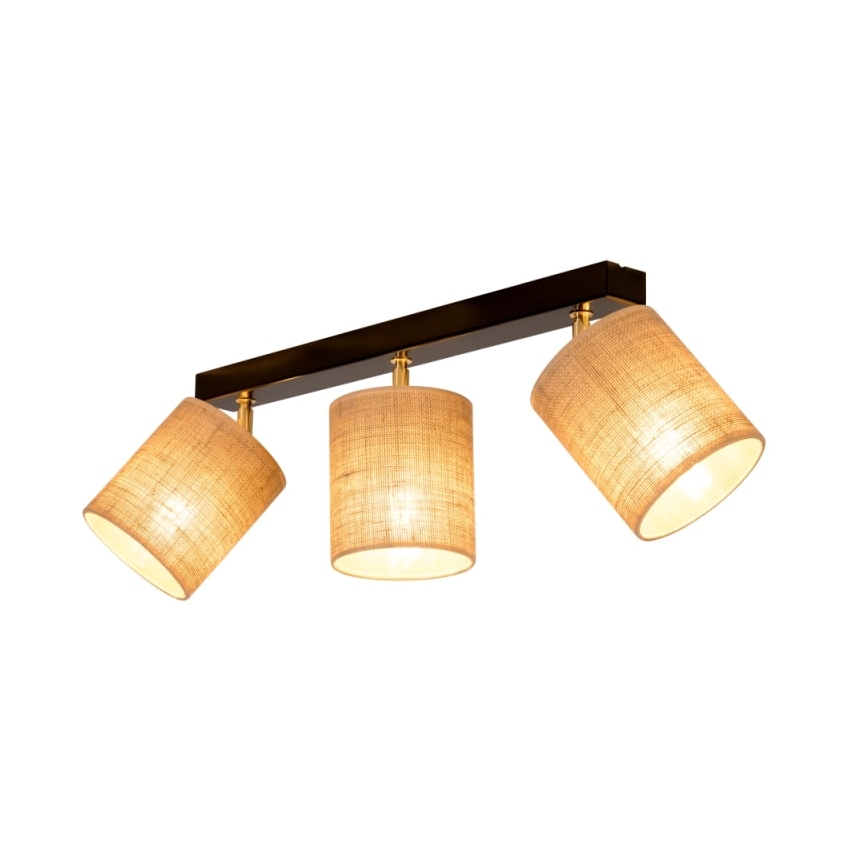 Plafondspot JUTE 3xE27/25W/230V - FSC-gecertificeerd
