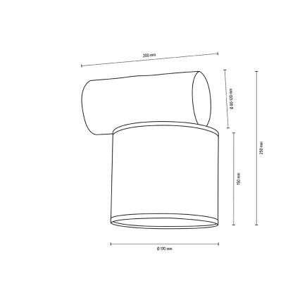 Wandlamp PINO MIX 1xE27/25W/230V grenen