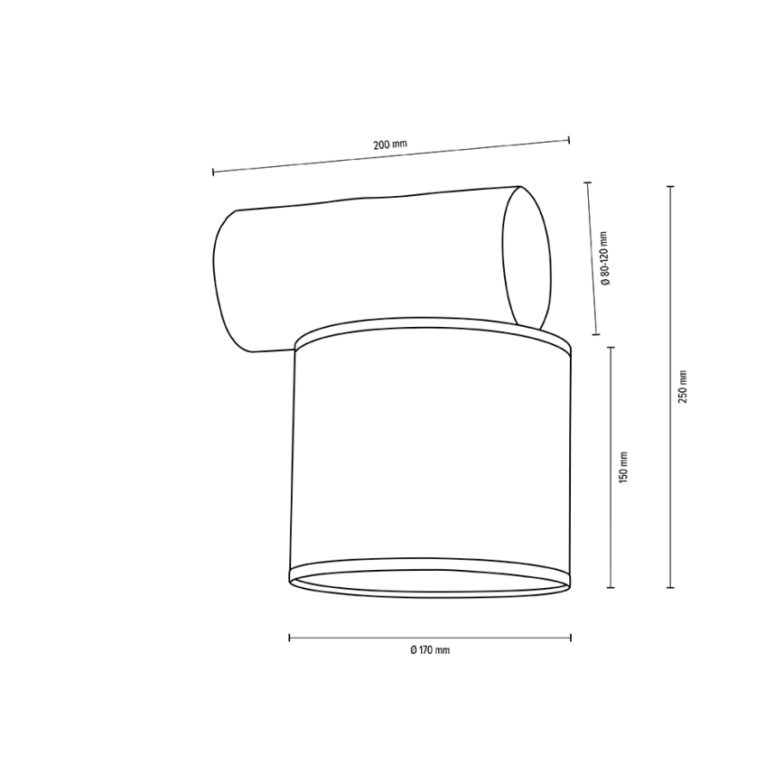 Wandlamp PINO MIX 1xE27/25W/230V grenen