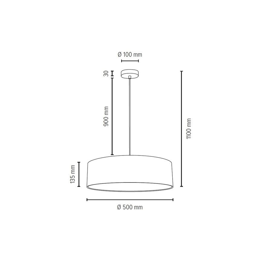 Hanglamp aan koord JOSEFINA 3xE27/25W/230V - FSC-gecertificeerd