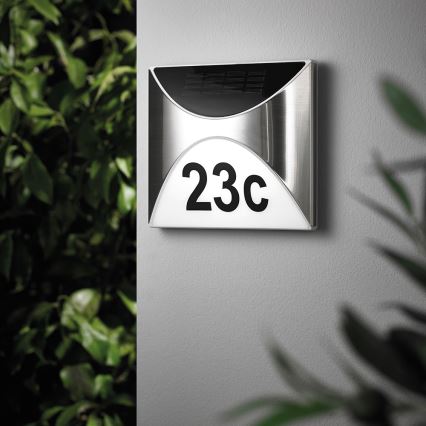 LED Solar verlicht huisnummer LED/3x0,1W/2,4V 1200 mAh IP44