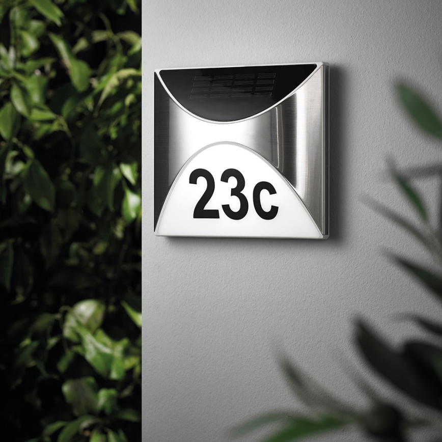 LED Solar verlicht huisnummer LED/3x0,1W/2,4V 1200 mAh IP44