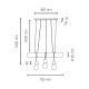 Hanglamp aan een koord TRABO 3xE27/60W/230V grenen - FSC-gecertificeerd