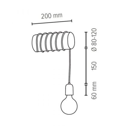 Wandlamp TRABO 1xE27/60W/230V grenen