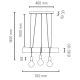 Hanglamp aan een koord TRABO 3xE27/60W/230V grenen - FSC-gecertificeerd