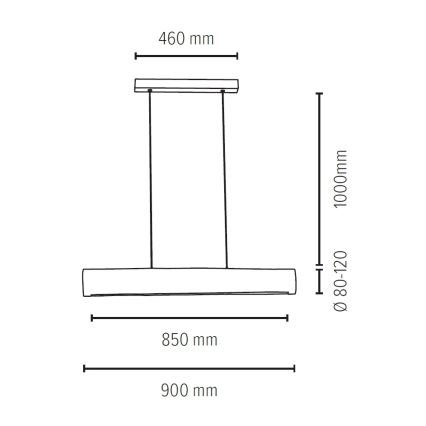 LED Hanglamp aan koord dimbaar LUCAS LED/25,5W/230V - FSC-gecertificeerd