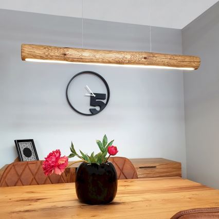 Dimbare LED hanglamp aan een koord LUCAS LED/25,5W/230V grenen
