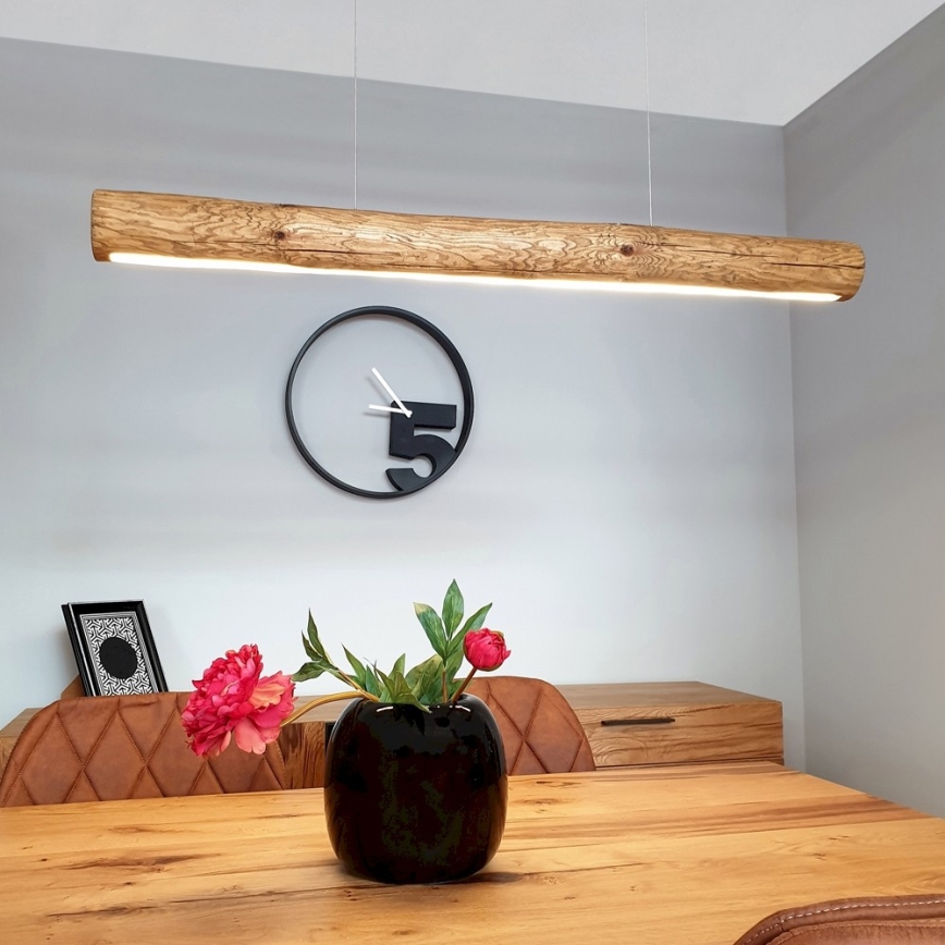 Dimbare LED hanglamp aan een koord LUCAS LED/25,5W/230V grenen