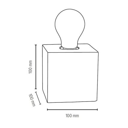 Tafellamp TRONGO SQUARE 1xE27/25W/230V - FSC-gecertificeerd