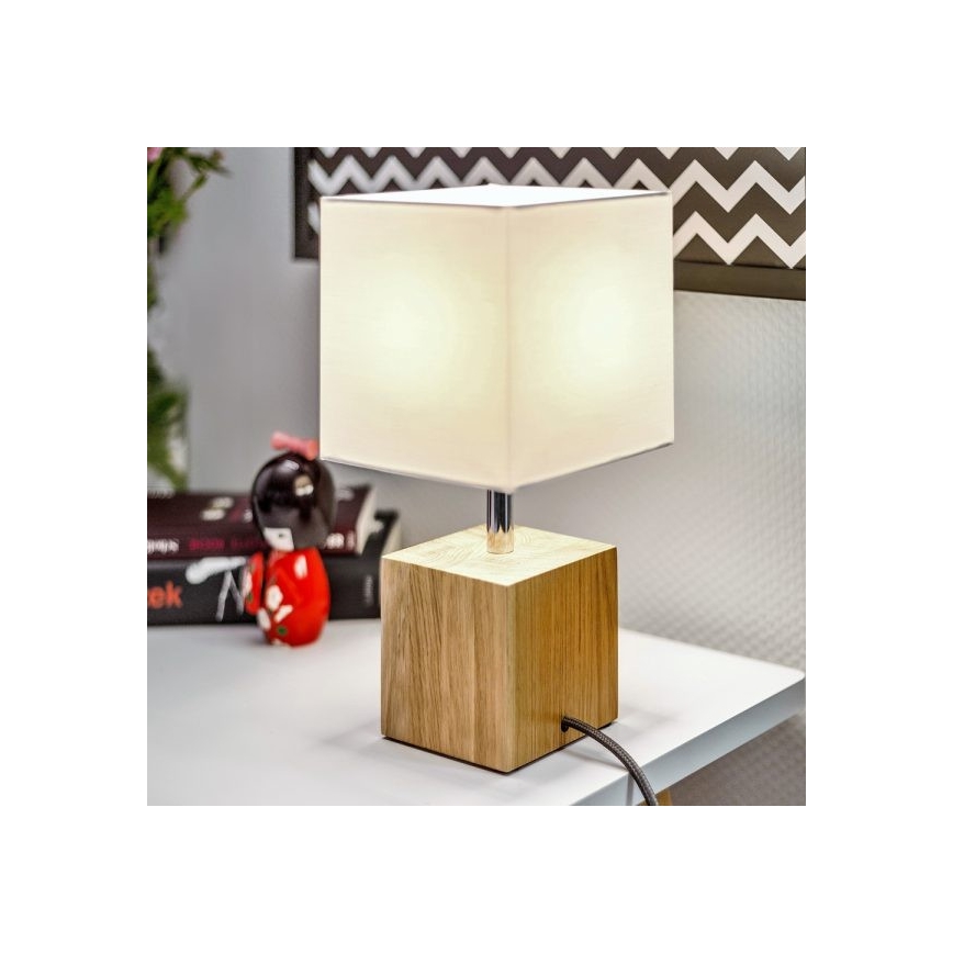 Tafellamp TRONGO SQUARE 1xE27/25W/230V - FSC-gecertificeerd