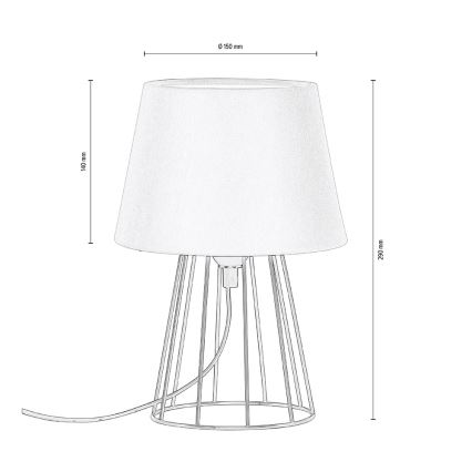 Spot-Light - Tafel Lamp MANGOO 1xE27/40W/230V zwart - FSC-gecertificeerd