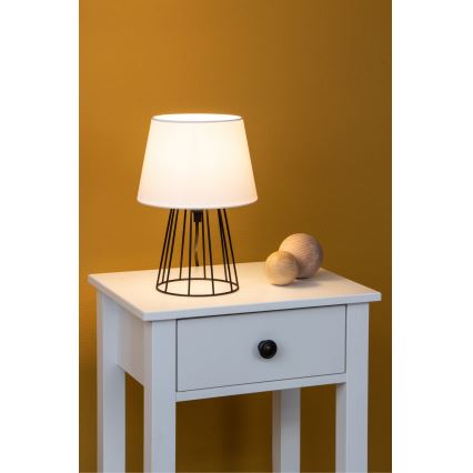 Spot-Light - Tafel Lamp MANGOO 1xE27/40W/230V wit/zwart - FSC-gecertificeerd