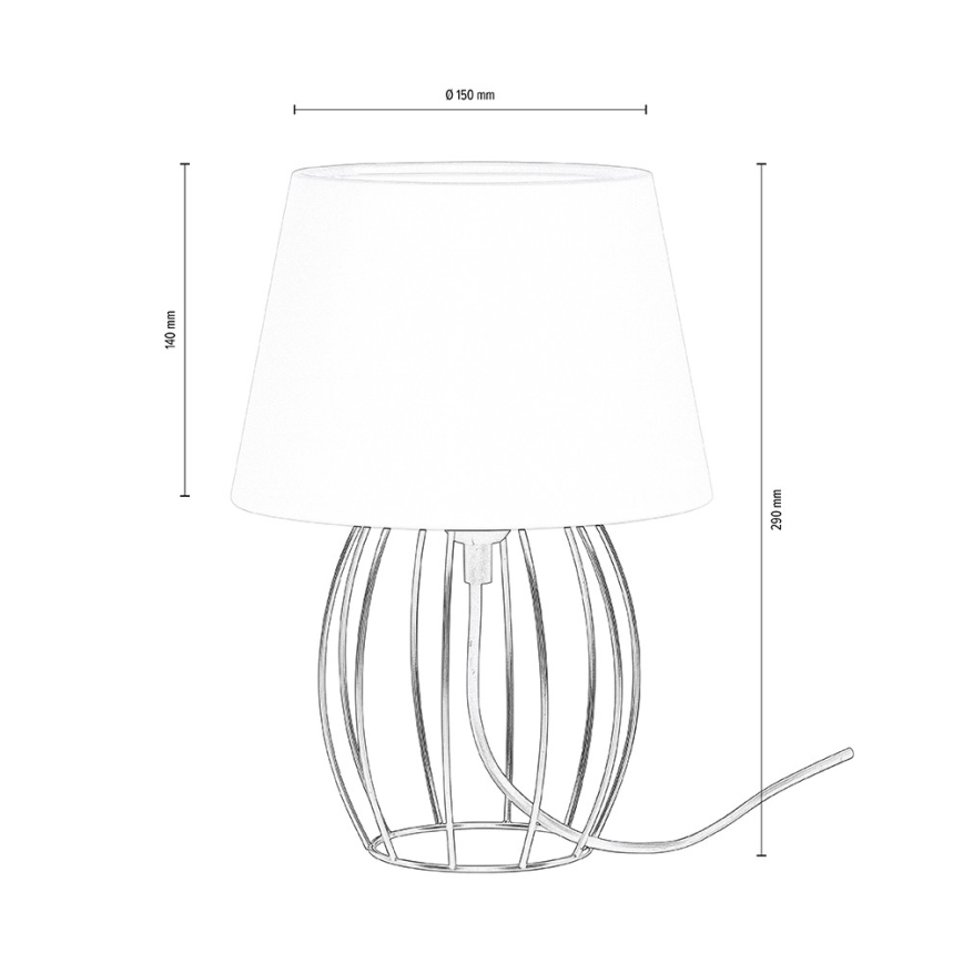 Spot-Light - Tafellamp MANGOO 1xE27/40W/230V grijs/zwart