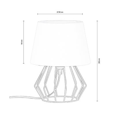 Spot-Light - Tafellamp MANGOO 1xE27/40W/230V grijs/zwart