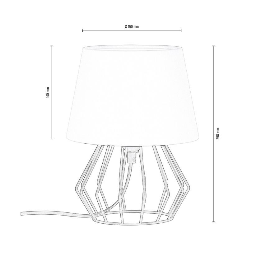 Spot-Light - Tafellamp MANGOO 1xE27/40W/230V grijs/zwart