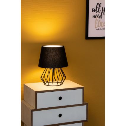 Spot-Light - Tafellamp MANGOO 1xE27/40W/230V zwart