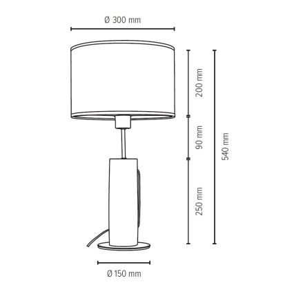 Tafellamp PINO 1xE27/40W/230V - FSC-gecertificeerd