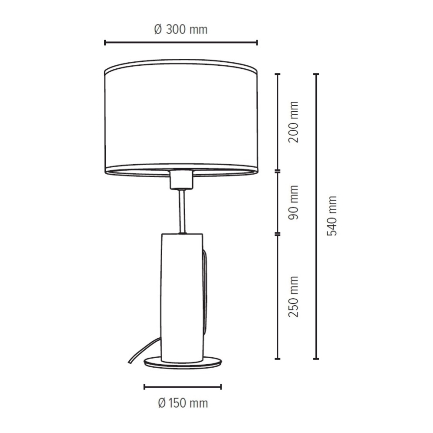 Tafellamp PINO 1xE27/40W/230V - FSC-gecertificeerd