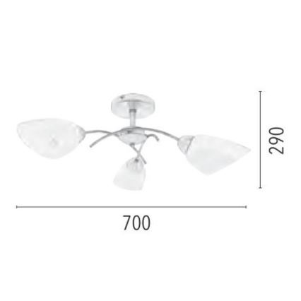Opbouwlamp VILETTA 3xE27/60W/230V