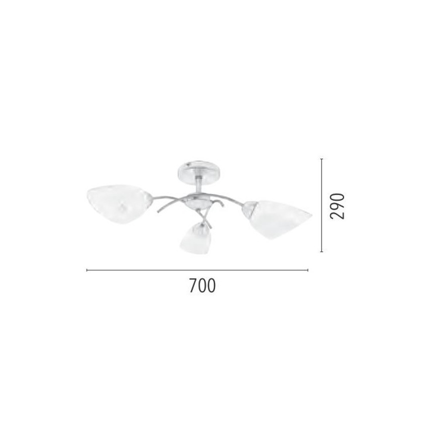 Opbouwlamp VILETTA 3xE27/60W/230V