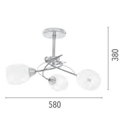 Hanglamp met vaste pendel PISA 3xE27/60W/230V