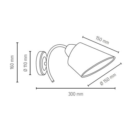 Wandlamp METTE 1xE27/40W/230V - FSC gecertificeerd