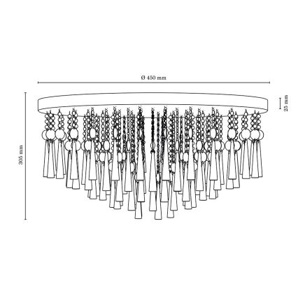 Plafondlamp LUXORIA 8xG9/28W/230V
