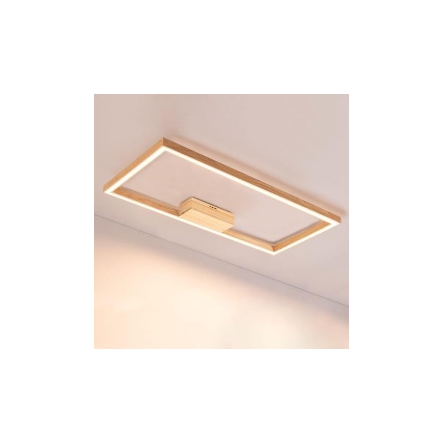 LED Plafondlamp dimbaar RAMME LED/34W/230V + AB mat eiken - FSC-gecertificeerd