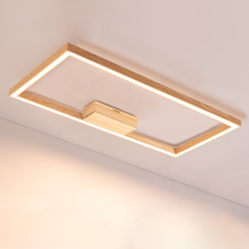 LED Plafondlamp RAMME LED/34W/230V mat eiken - FSC-gecertificeerd