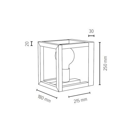 Wandlamp KAGO 1xE27/40W/230V eiken