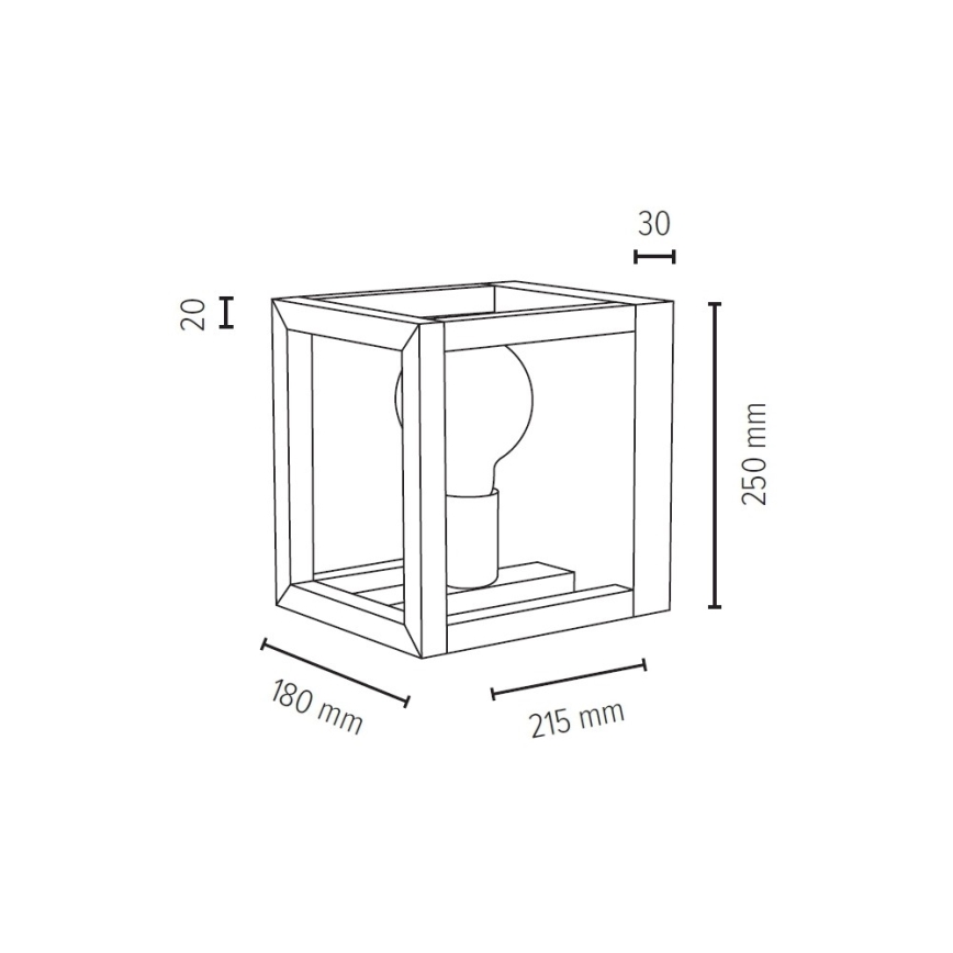 Wandlamp KAGO 1xE27/40W/230V eiken