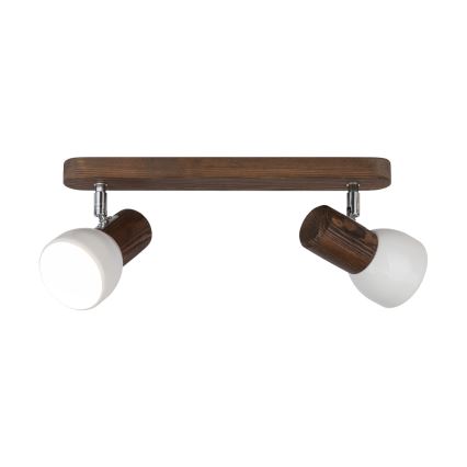 Plafondspot NEL 2xE27/15W/230V dennenhout