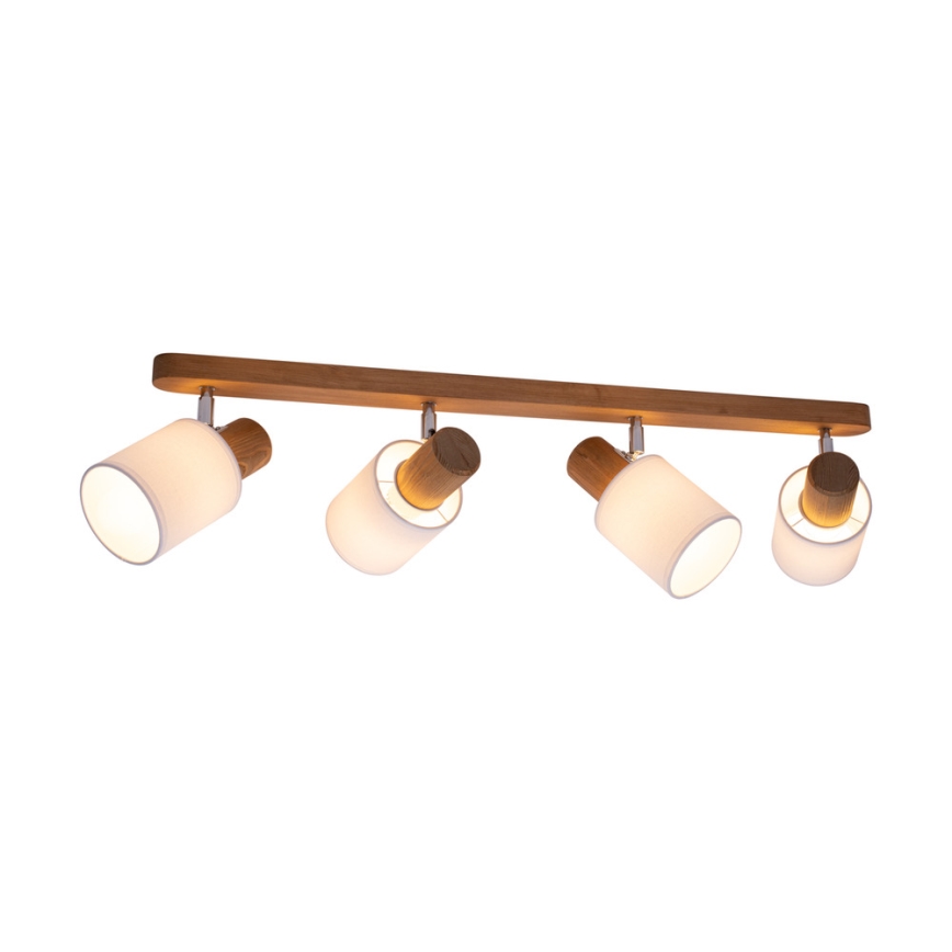 Plafondspot TRENDY 4xE27/15W/230V grenen - FSC-gecertificeerd