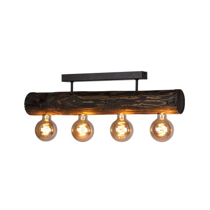 Bevestigde hanglamp TRABO 4xE27/60W/230V grenen