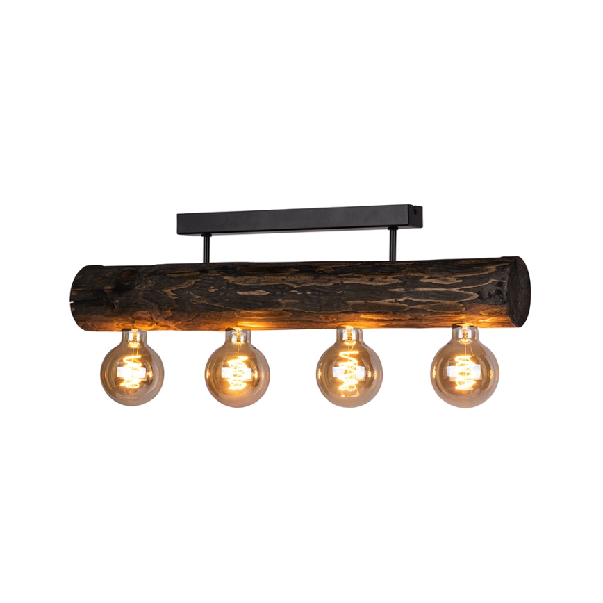 Bevestigde hanglamp TRABO 4xE27/60W/230V grenen