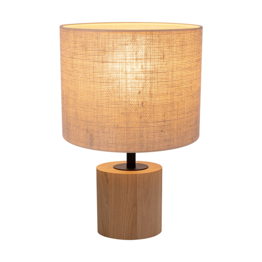 Tafellamp KRETA 1xE27/25W/230V eiken/oranje