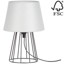 Spot-Light - Tabel Lamp MANGOO 1xE27/40W/230V grijs/zwart - FSC-gecertificeerd
