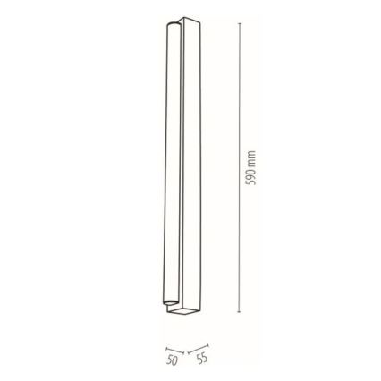 LED Badkamerverlichting spiegel AQUAVIVA LED/9W/230V 59 cm IP44 eiken