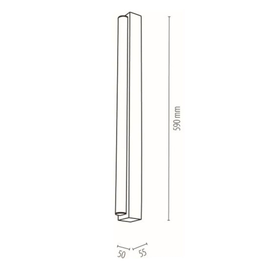 LED Badkamerverlichting spiegel AQUAVIVA LED/9W/230V 59 cm IP44 eiken