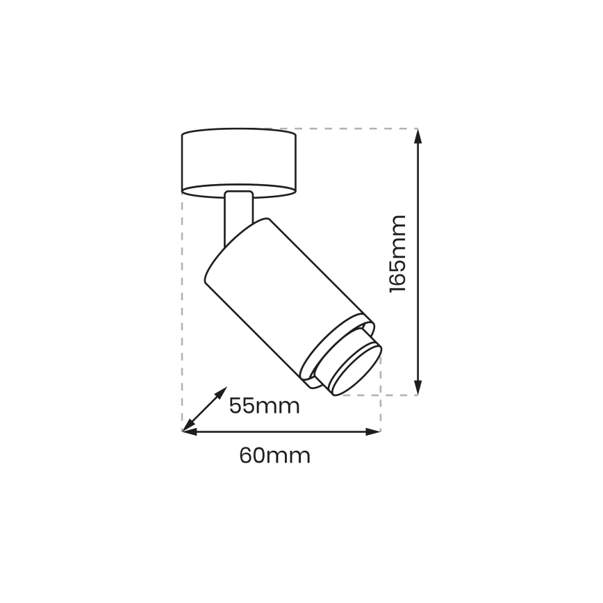 Spot MICA 1xGU10/25W/230V wit